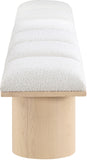 Pavilion Bench: Luxurious Boucle Fabric Seating with Art Deco Design for Stylish Home Decor