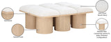 Pavilion Bench - Luxurious Boucle Fabric Seating with Art Deco Flair for Entryway or Bedroom Style