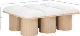 Pavilion Bench - Luxurious Boucle Fabric Seating with Art Deco Flair for Entryway or Bedroom Style