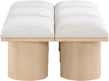 Pavilion Bench - Luxurious Boucle Fabric Seating with Art Deco Flair for Entryway or Bedroom Style