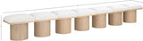 Pavilion Bench: Luxurious Channel-Tufted Seat with Oak Veneer, Perfect for Entryway or Bedroom Style