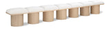 Pavilion Bench: Luxurious Channel-Tufted Seat with Oak Veneer, Perfect for Entryway or Bedroom Style