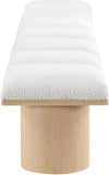 Pavilion Bench: Luxurious Channel-Tufted Seat with Oak Veneer, Perfect for Entryway or Bedroom Style