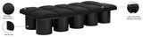 Pavilion Black Boucle Fabric Bench - Stylish Art Deco Seating with Luxurious Cushion and Oak Base