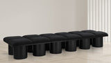 Pavilion Stylish Boucle Fabric Bench – Art Deco Design with Luxurious Cushion for Modern Spaces