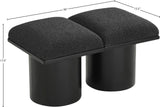 Pavilion Elegant Boucle Fabric Bench with Art Deco Style, Luxurious Cushion, and Versatile Design