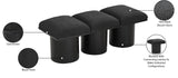 Pavilion Exquisite Black Boucle Fabric Bench - Art Deco Style with Luxurious Comfort & Versatile Design