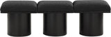 Pavilion Exquisite Black Boucle Fabric Bench - Art Deco Style with Luxurious Comfort & Versatile Design