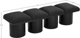 Pavilion Stylish Boucle Fabric Bench with Luxurious Cushion and Art Deco Design for Any Space