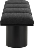 Pavilion Stylish Boucle Fabric Bench with Luxurious Cushion and Art Deco Design for Any Space
