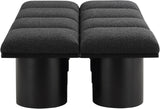 Pavilion Elegant Boucle Fabric Bench - Stylish Art Deco Seating for Entryway, Bedroom & Beyond