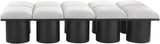 Pavilion Black Boucle Fabric Bench - Stylish Art Deco Seating with Luxurious Cushion and Oak Base