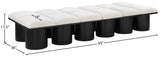 Pavilion Stylish Boucle Fabric Bench - Art Deco Design, Luxurious Cushioning & Versatile Seating Solution