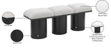 Pavilion Exquisite Black Boucle Fabric Bench - Art Deco Style with Luxurious Comfort & Versatile Design