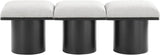 Pavilion Exquisite Black Boucle Fabric Bench - Art Deco Style with Luxurious Comfort & Versatile Design
