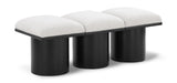 Pavilion Elegant Boucle Fabric Bench with Art Deco Design and Luxurious Seat Cushion for Your Space