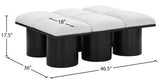 Pavilion Stylish Boucle Fabric Bench with Art Deco Design, Luxurious Cushion, and Versatile Seating