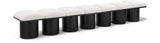 Pavilion Stylish Boucle Fabric Bench - Luxurious Art Deco Design with Plush Cushion Seating