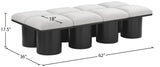 Pavilion Elegant Boucle Fabric Bench - Stylish Art Deco Seating for Entryway, Bedroom & Beyond