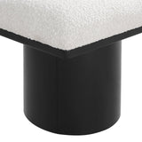 Pavilion Stool - Stylish Art Deco Boucle Fabric Bench with Luxurious Cushion for Any Space
