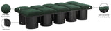 Pavilion Black Boucle Fabric Bench - Stylish Art Deco Seating with Luxurious Cushion and Oak Base