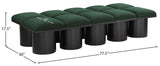 Pavilion Black Boucle Fabric Bench - Stylish Art Deco Seating with Luxurious Cushion and Oak Base