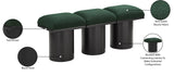Pavilion Exquisite Black Boucle Fabric Bench - Art Deco Style with Luxurious Comfort & Versatile Design