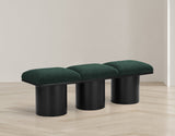Pavilion Exquisite Black Boucle Fabric Bench - Art Deco Style with Luxurious Comfort & Versatile Design
