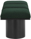 Pavilion Exquisite Black Boucle Fabric Bench - Art Deco Style with Luxurious Comfort & Versatile Design