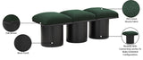Pavilion Elegant Boucle Fabric Bench with Art Deco Design and Luxurious Seat Cushion for Your Space