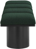 Pavilion Stylish Boucle Fabric Bench with Luxurious Cushion and Art Deco Design for Any Space