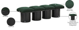 Pavilion Black Boucle Fabric Bench - Elegant Art Deco Seating with Luxurious Cushion and Style