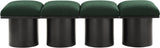 Pavilion Black Boucle Fabric Bench - Elegant Art Deco Seating with Luxurious Cushion and Style