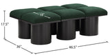 Pavilion Stylish Boucle Fabric Bench with Art Deco Design, Luxurious Cushion, and Versatile Seating