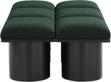 Pavilion Stylish Boucle Fabric Bench with Art Deco Design, Luxurious Cushion, and Versatile Seating
