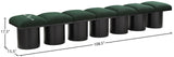 Pavilion Stylish Boucle Fabric Bench - Luxurious Art Deco Design with Plush Cushion Seating