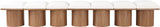 Pavilion Cream Boucle Fabric Bench - Luxurious Art Deco Seating with Oak Veneer and Cushion Comfort