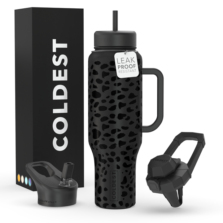 Limitless Water Bottle Black Leopard