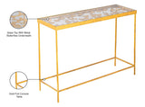 Butterfly Glass Console Table with Stunning Gold Foil Butterflies - Contemporary Accent Table Design