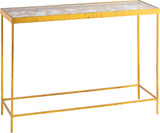 Butterfly Glass Console Table with Stunning Gold Foil Butterflies - Contemporary Accent Table Design