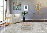 Butterfly Glass Console Table with Stunning Gold Foil Butterflies - Contemporary Accent Table Design