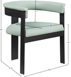 Romeo Dining Chairs Set of 2 - Stylish Vegan Leather with Modern Matte Black Frame for Comfort