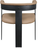 Romeo Dining Chairs Set of 2 - Stylish Vegan Leather with Modern Matte Black Frame for Comfort