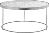 Butterfly Glass Coffee Table with Gold Foil Design and Sturdy Metal Legs for Contemporary Spaces