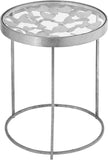 Butterfly Glass End Table with Stunning Gold Foil Design and Metal Butterfly Accents for Stylish Spaces