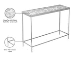 Butterfly Glass Console Table with Stunning Gold Foil Butterflies - Contemporary Accent Table Design