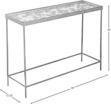 Butterfly Glass Console Table with Stunning Gold Foil Butterflies - Contemporary Accent Table Design