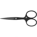 ZWILLING Beard Scissors (with extended handle width, scratch resistant, straight cutting edge and fine tip), Premium, Black, 4.5 inch