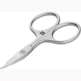 ZWILLING Combination Nail Scissors (scissors for nails and cuticles, curved blade and fine tip for precise cutting), Premium, Silver, 3.5 inch