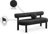 Parlor Contemporary Bench with Solid Wood Frame and Plush Boucle Fabric for Stylish Homes